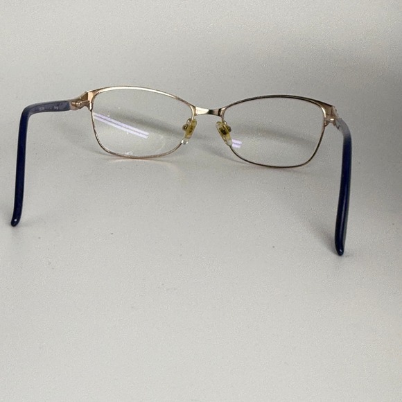 Bulova Nairobi‎ Royal Eyeglasses Frames Blue Gold 52-15-135 Womens Cat Eye main image 6